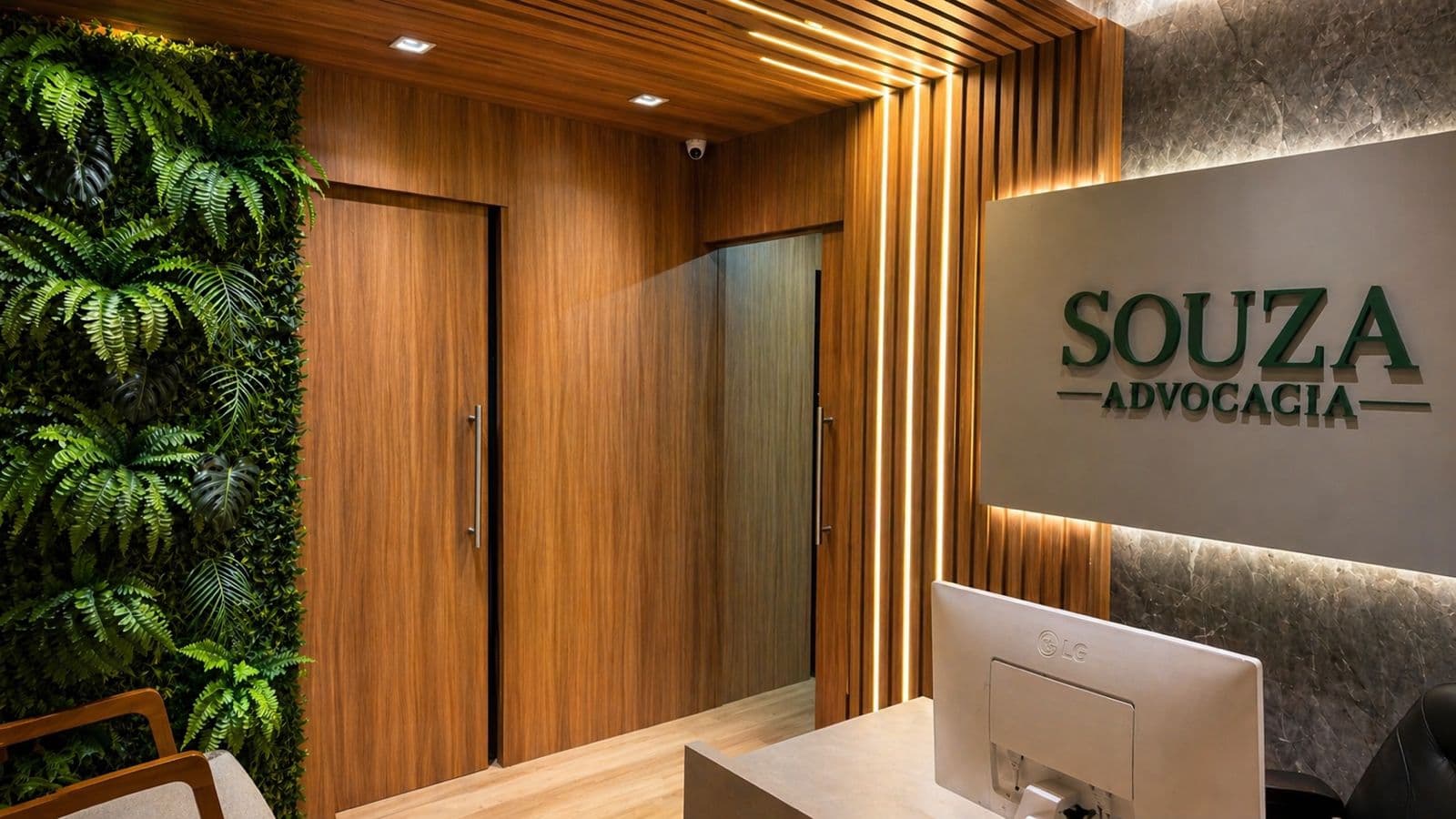 Sala de reuniões da unidade Santos da Souza Advocacia